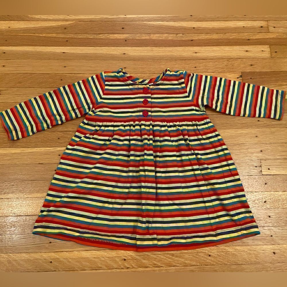 Hanna Andersson rainbow stripe long sleeve dress